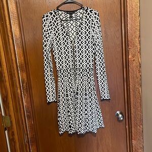Black and white sweater dress